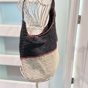 Beach bag, hobo, two tone